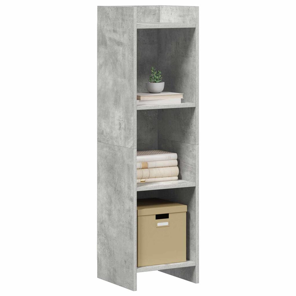 Bookshelf Concrete Grey 30 x 30 x 111 cm Engineered Wood