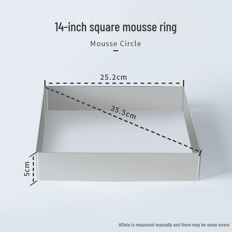 Round Square Heart-Shaped Mousse & Tower Ring, 4-10 Inch, Stainless Steel Baking Mold.