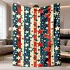2026 Latest Flannel Blanket 1pc Patriotic American Flag StarThemed Flannel Blanket UltraSoft, Warm, Machine Washable, AllSeason Comfort for Sofa, Bed,