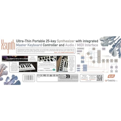 ESI Xsynth Ultra-Slim 25-Key Synthesizer / Master Keyboard with Built-in Audio/MIDI Interface