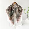 New 91cm silk scarf women's satin chain imitation silk large square scarf high-end spring and summer shawl