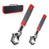 Adjustable Pipe Wrench Set Self-Tightening Jaw Multifunctional Spanner for Plumbing Automotive Home Repair with Storage Bag