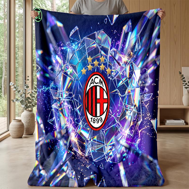 AC Milan Theme blanket Soft Flannel Blanket Plush Throw Blanket Cozy Sofa Bed Blanket for Home Decor