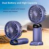 USB Rechargeable Handheld Fan Foldable Portable 5 Speed Levels LED Display Dual Battery 360° Adjustable Home Travel Use Amagi