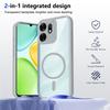 KEYSION Transparent Magnetic Phone Case for HONOR X6d 5G Soft Silicone+PC HD Clear Shockproof Cover for Huawei Honor 500 Smart 5G