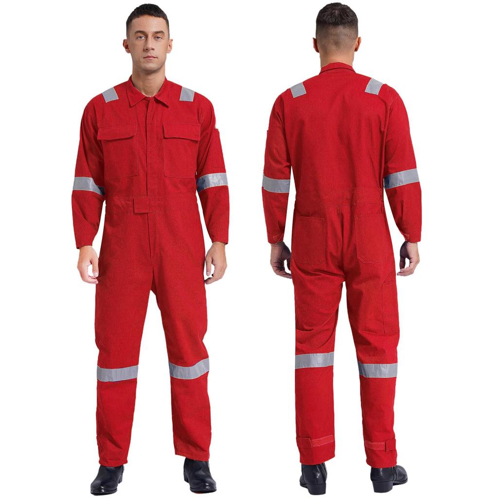Heren Unisex Katoenen Werk Overalls Eendelig Jumpsuit Stofdicht Werkplaats Uniformen Tuinbroeken Multi-pocket Overalls Werkkleding