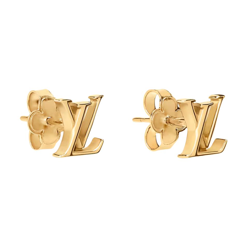 Louis Vuitton Blumenmuster Form Ohr-Manschette Detail Ohrringe Damen Ohrringe Gold M03973