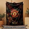 Kişiye Özel İsimli Manchester United Baskılı Battaniye, Ev Dekorasyonu, Yatak Odası, Kanepe, Kamp, Koltuk, Doğum Günü Noel Hediyeleri
