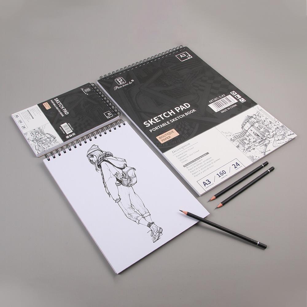 Cross-Border Art Sketchbook: A3/A4/A5 Student Drawing Paper for Sketching & Hand-Painting
