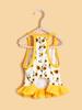 Dog Dress Sunflower Printed Girl Dog Sleeveless Ruffle Clothes  Pet Apparel Doggie Cat Clothing Puppy Dresses Doggy Costume