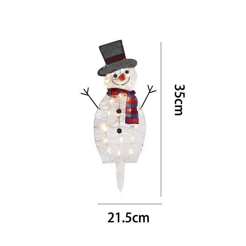 Snowman Inserted 2d Led Lights For Christmas Decor For Courtyard Parties Terrace