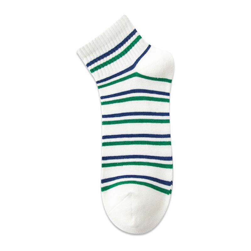 

Белые носки женские короткие носки модные хлопковые носки весенние средние полосатые спортивные короткие носки мужские One Size