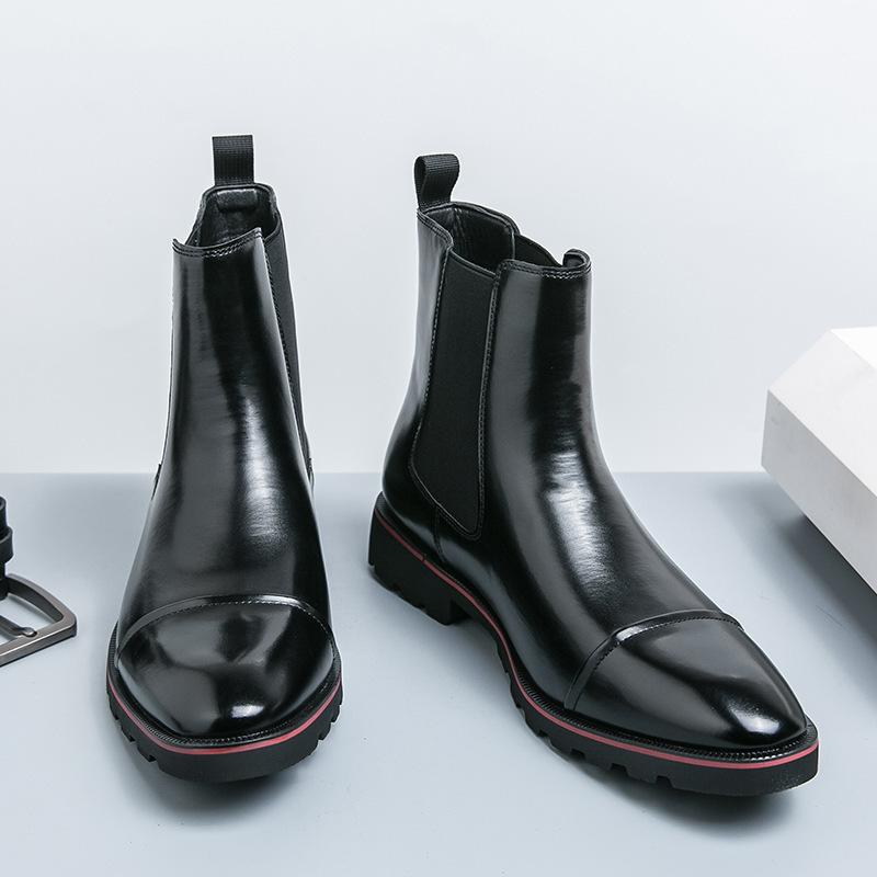 

Мужская обувь ботинки Мартин модные большого размера высокие кожаные ботинки тренд ретро нога повседневная кожаная обувь 46