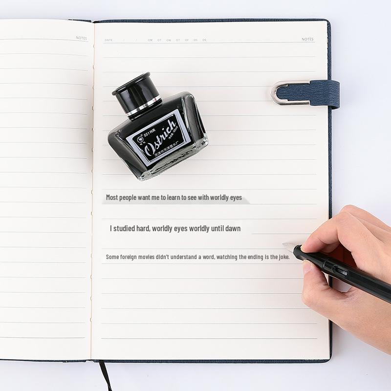 Ostrich Ink Series: Set of 3 Waterproof, Erasable Fountain Pen Inks - Red, Black, Pure Blue