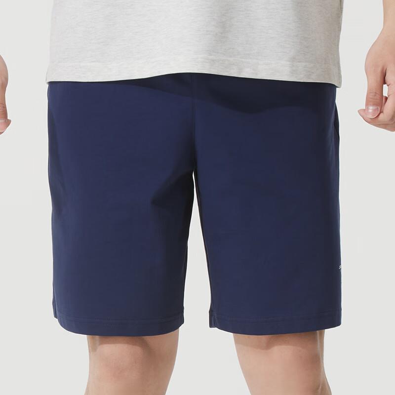 Skechers Comfort Sports Series Fashion Comfortable Breathable Knitted Casual Shorts Men shorts Navy-Blue P225M037-00DU