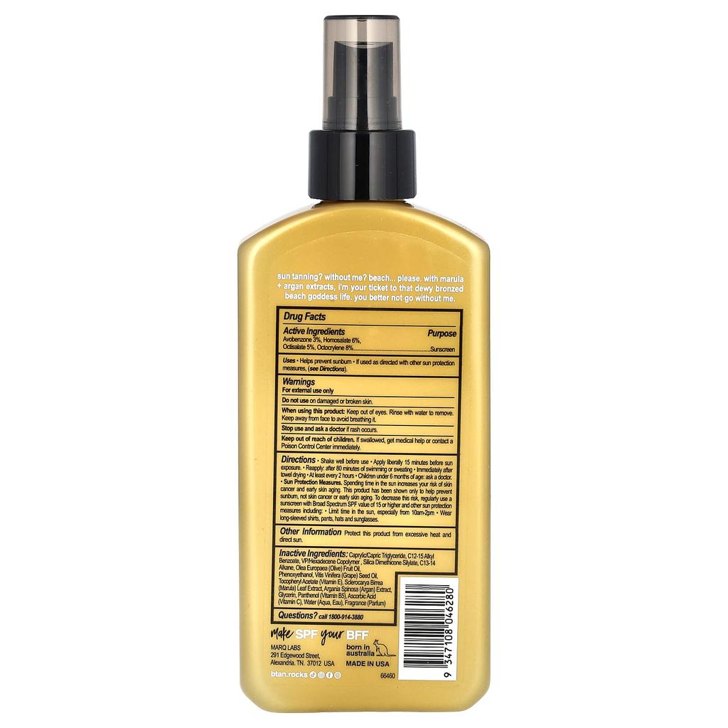 b.tan Beach...Please, Dry Spray Oil Sunscreen, Spf 7, Deep Tanning, 236Ml(8Fl Oz)
