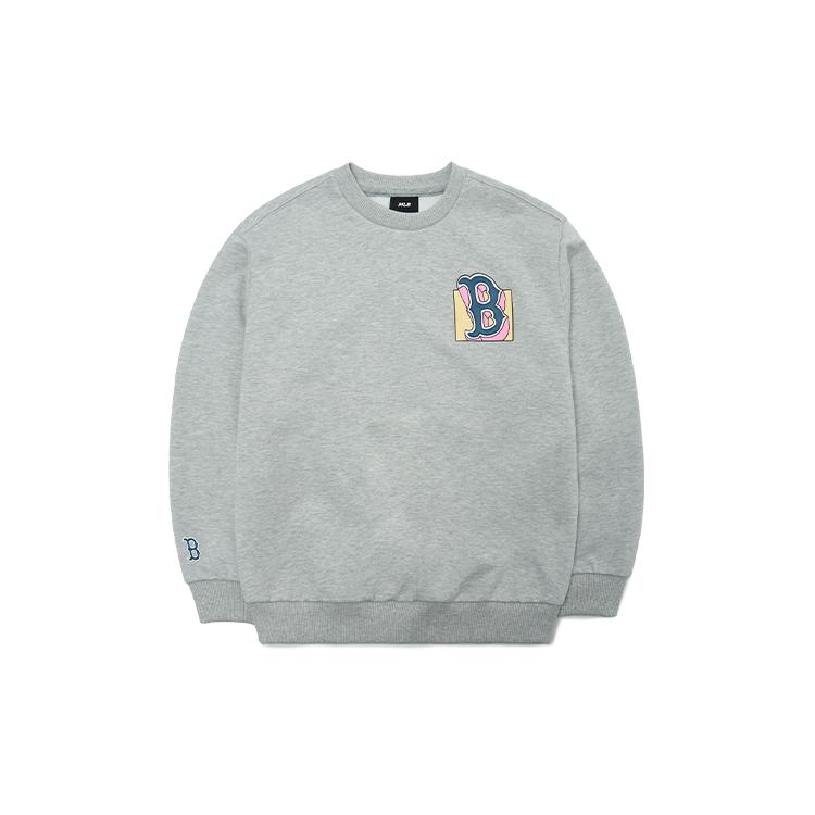 New MLB Sweatshirt Heather Gray Kids' 7AMTL0324-43MGS