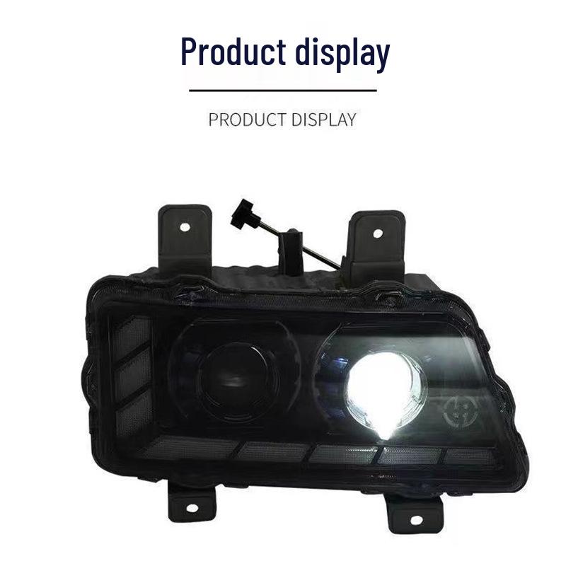 Dongfeng Tianlong KC LED Headlight Assembly: Super Bright Dual Lens with Daytime Running Light. Standard