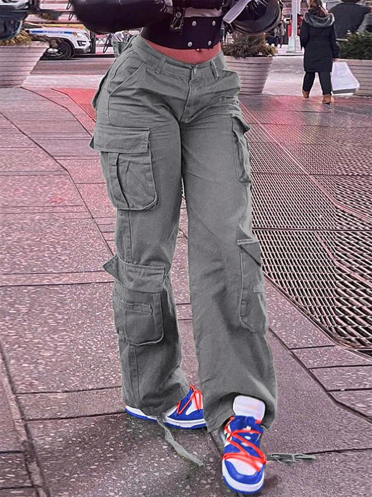 Women's Retro Tactical Multi-Pocket Casual Work Pants - Style 8326