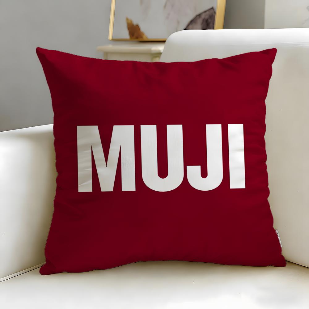 classic lifestyle brand MUJI Cushion Cover Soft & Easy-Wash Pillow Case – Versatile for Couch, Bed, Travel and Office