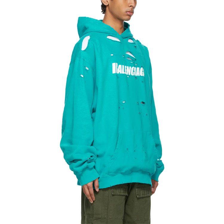 Balenciaga Sweatshirt Loose Fit Men's Sky Blue 659403TKVB64661