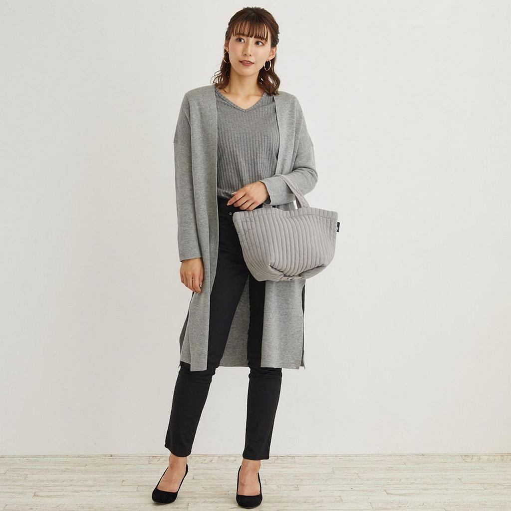 1230 Gesteppte Tragetasche SC A4 Breit Ible [Rootote] (Schwarz)