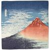 Maruzen Cotton Furoshiki Hokusai Red Fuji 5050cm No101