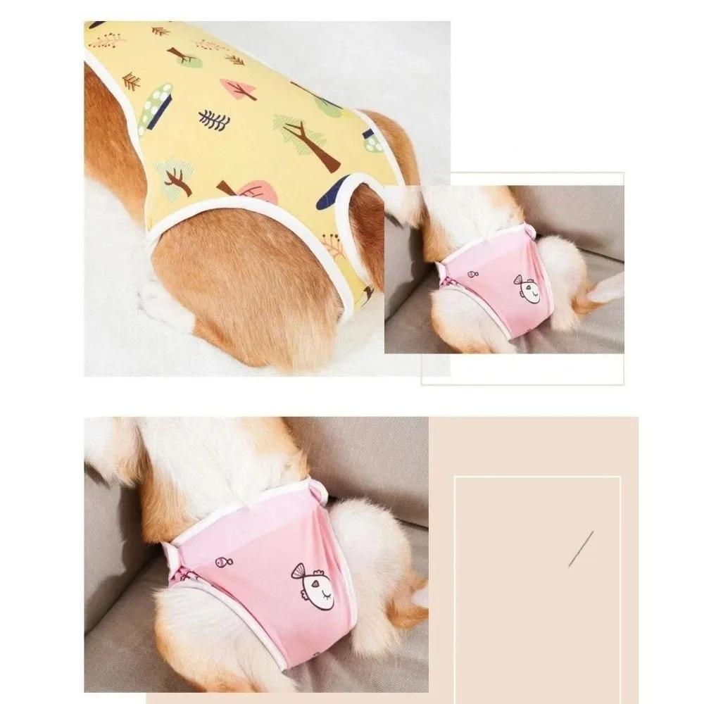Adjustable Dog Physiological Pants Leak Proof Shoulder Straps Dog Diapers Washable Dog Sanitary Panties Menstrual Period