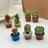Cartoon Potted Cactus Fridge Magnet Resin 3D Mini Potted Plants Refrigerator Magnet Kitchen Home Office Decoration