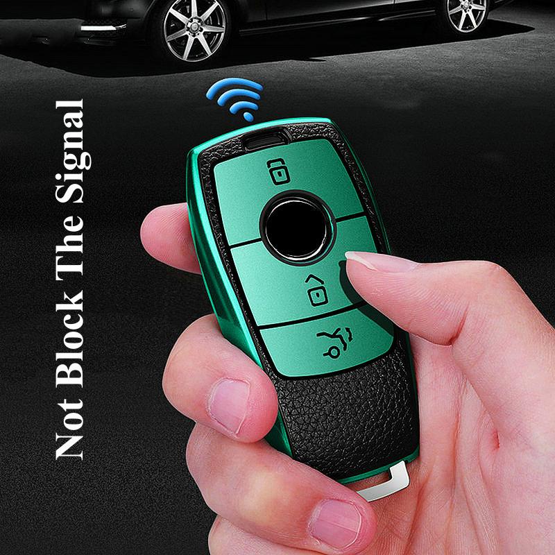Capa de couro TPU para chave remota de carro, capa protetora para Mercedes Benz ACESG GLS CLA Classe W213 W177 W205 W222 X167 W176 AMG Acessórios