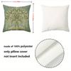 1 Pieces Green Pillows With Golden Tree Pattern Decor Polyester pillowcase, sofa decorative cushion cov Headboard Pillow