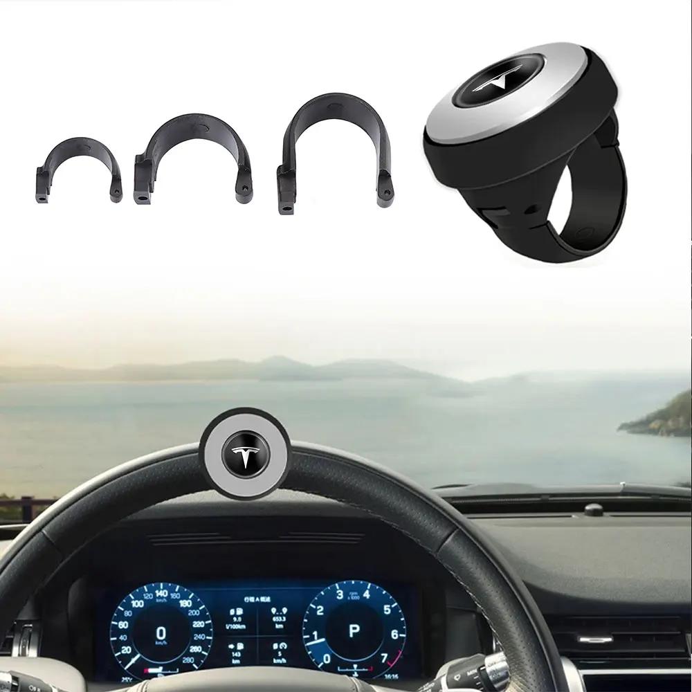 Car Sticker Tesla Car Anti Slip Steering Wheel Cover Spinner Knob Handle Booster Grip For Tesla Model 3 Model S Model X ModelY C