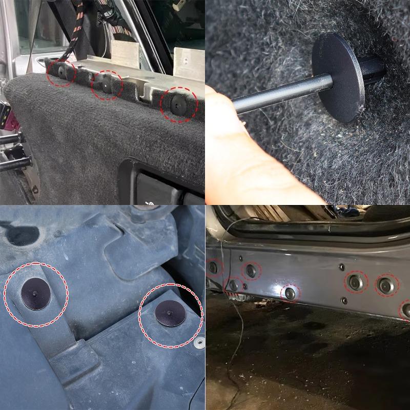 100Pcs Plastic Car Rivet Clips, Universal Auto Fastener Assortment, Wheel Arch Bumper Mudguard Retainer Clips for Vehicle Repair & Replacement