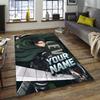 Attack on Titan Design Area Rug Personalized Name- Non-Slip, Soft & Cozy Floor Mat for Living Room, Office - Indoor/Outdoor Carpet