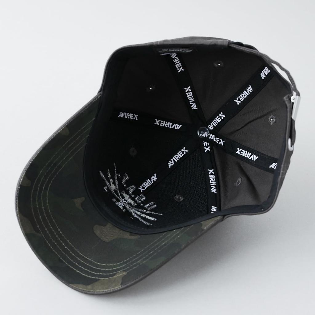 AVIREX ARMY Military Embroidered Baseball Cap for Men Free US BASE 6-Panel Low-Profile (JP, Alphabet, Size, Charcoal)