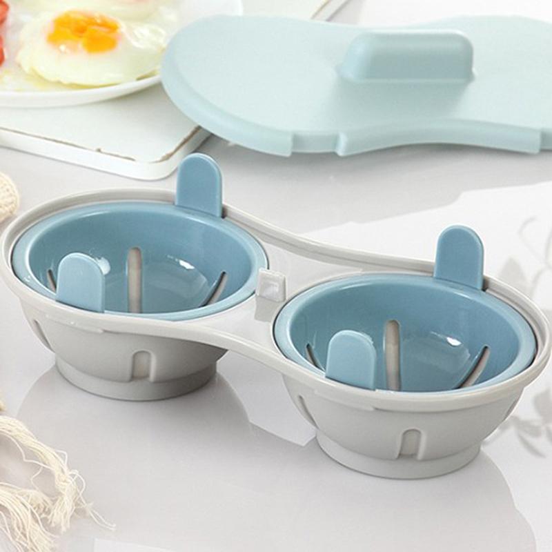 Buy Double Egg Poacher Maker Poached Eggs Cooker Steamer Kitchen Gadget