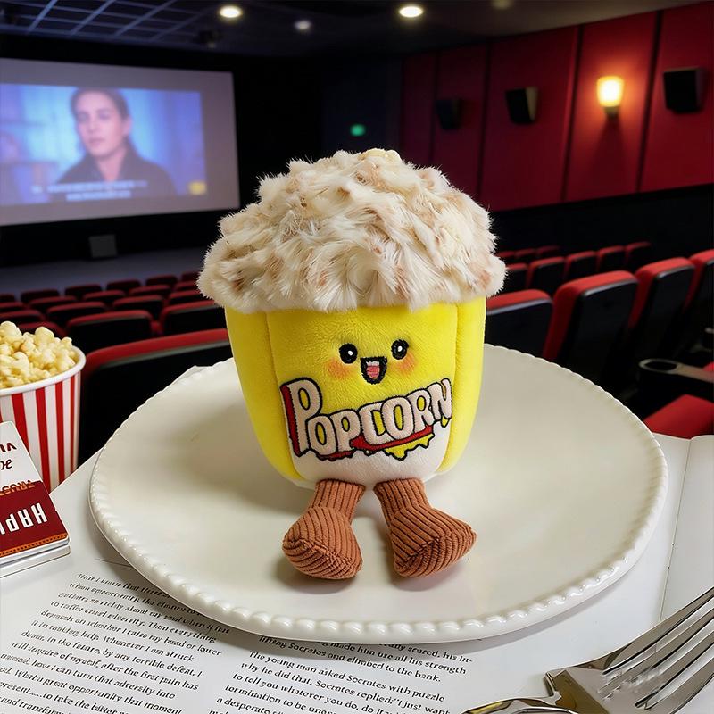 Plush Food Charm Keychain – Cake & Baguette Dolls, Fun School Activity Gift