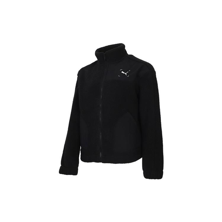 PUMA Velvet Jackets Women's Black Stand Collar Moderate 586612-01