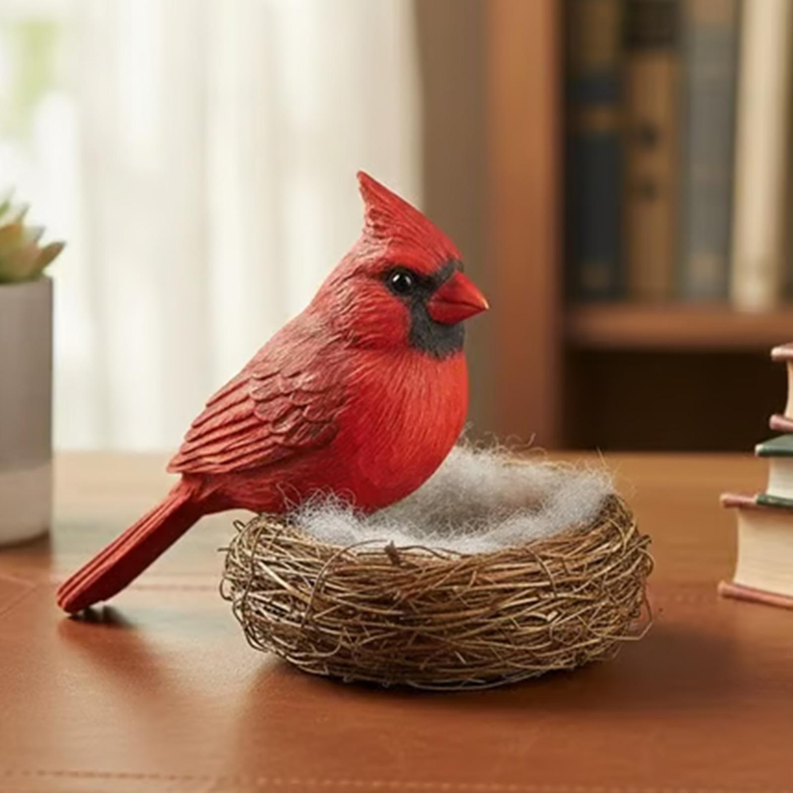 

Bird Statue New Beginning Symbolic Decorative Ornament червоний