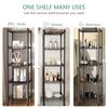 5 Tier Standing Shelving Metal Units Adjustable Height Wire Shelf Display Rack for Laundry Bathroom Kitchen 11.8 W x 11.8 D x 5