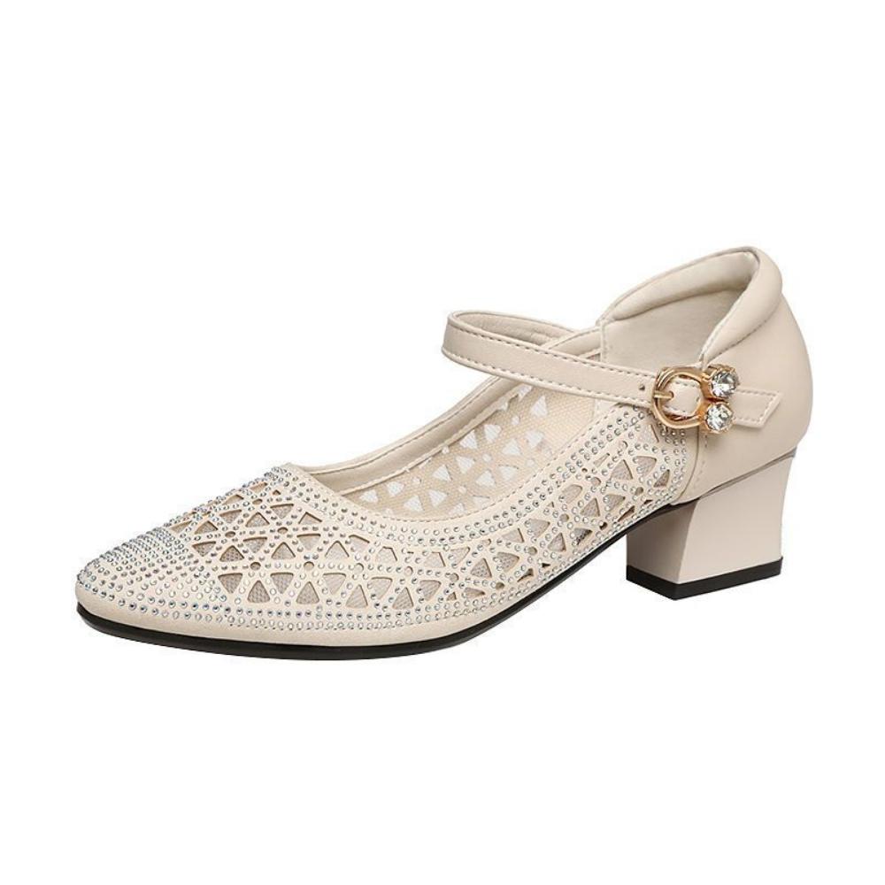 Sandale Femei Sandale cu toc mijlociu Sandale cu plasă Pantofi de peșteră Pantofi unici respirabili, groși, cu fund moale