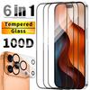 6-in-1 Gehärtetes Glas für iPhone 17 Pro Max 17Air HD Displayschutzfolien mit Kameraobjektiv-Schutzfolie für iPhone 17