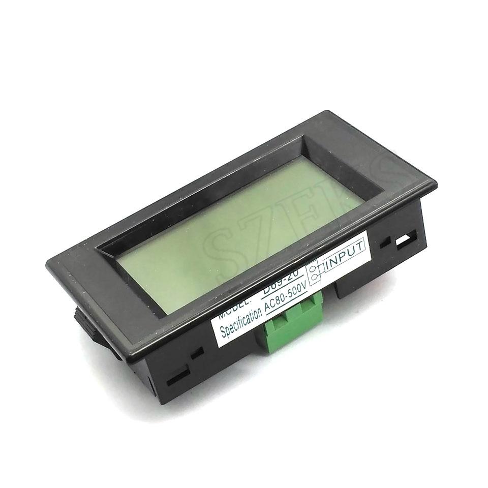 AC 80-500V 2-wire Digital Blue LCD Circuit Volt Panel Meter Voltmeter Monitor