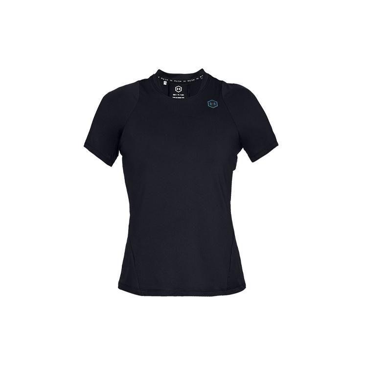 (WMNS) Under Armour Rush Training Sports Short Sleeve Black Women s 1332468-001 XS