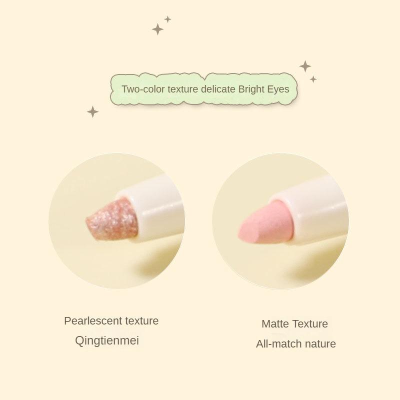 Bone Phase Big Eye Lying Silkworm Pen Dual Texture Brightening Shadow Highlight Matte Pearlescent Fine Glitter Eye Shadow Pen