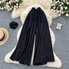 Summer Women Chic Boho Elastic Waist Wide Leg Ankle Length Pant Trouser With Pocket