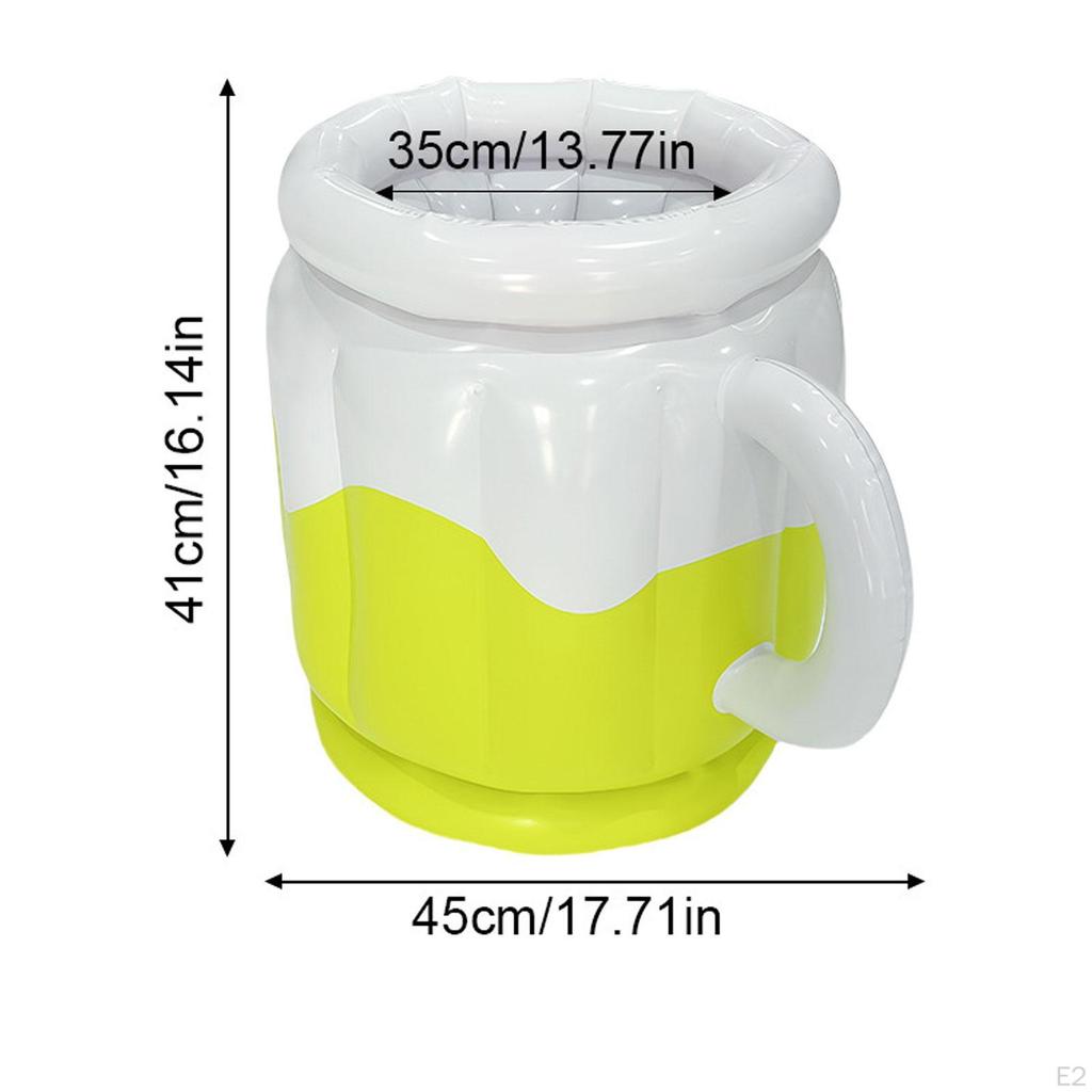Inflatable Beer Ice Bucket Floating Drinks Cooling Bin Practical Beverage Holder Container for