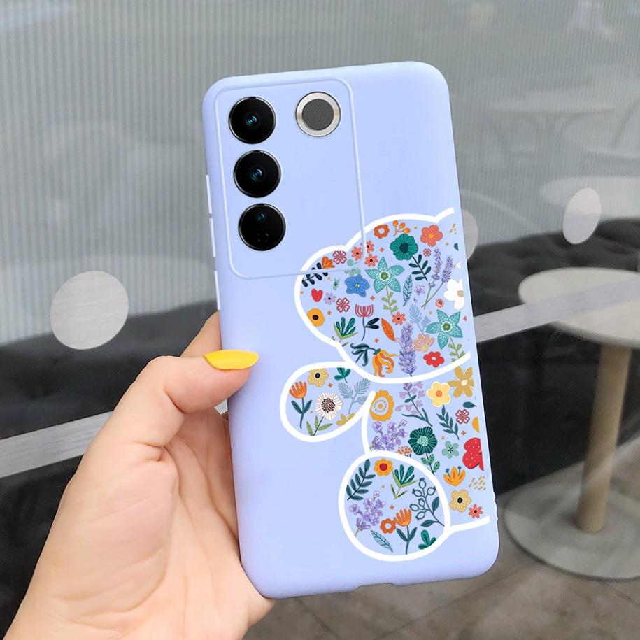 For Vivo V27 Pro Case Vivo V27e Back Cover Fashion Candy Color Painted Funda For Vivo V27 5G V 27e V27Pro V2237 V2230 Soft Shell
