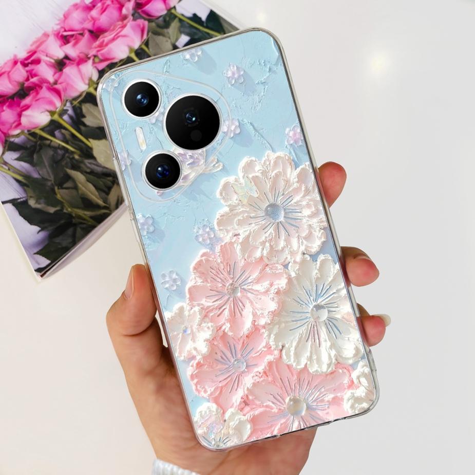 Für Huawei Pura 70 Hülle Niedliche Cartoon Bemalte Abdeckung Klare Silikon Handyhülle Für Huawei Pura 70 Pro Plus Pura70 Pro + Weiche Hülle