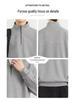 Men's Retro Fleece-Lined Half-Zip Stand Collar Jacket | Solid Color Casual Sweatshirt for Spring, Autumn, Winter